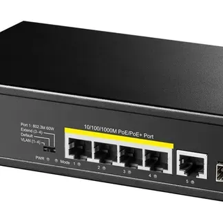 Cudy 5-Port Gigabit PoE+ Switch with 1 SFP Port 120W, GS1005PTS1 Cudy 5-Port Gigabit PoE+ Switch with 1 SFP Port 120W, GS1005PTS1