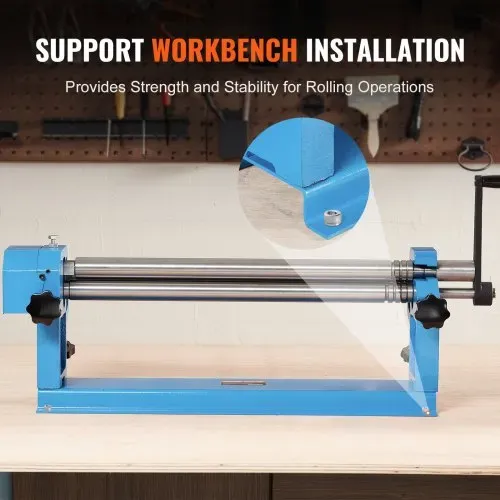 VEVOR Rundbiegemaschine 890x230x305 mm, Rundbiegegerät 610 mm Formbreite, Blechbiegemaschine, mit 2 abnehmbaren Rollen für kohlenstoffarmes Stahl-Kupfer-Blech Aluminiumlegierungsblech – Bild 5