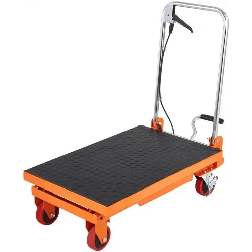 VEVOR Scherenhubtisch hydraulisch 150 kg Tragfähigkeit Hubtischwagen 220–720 mm Hubbereich Hubtisch Werkstatt 700 x 450 mm Plattform Scherenhubwagen Einzelschere für Fabriken Lagerhäuser Supermärkte – Bild 8