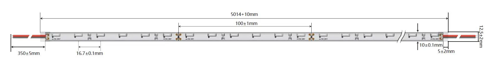 Synergy 21 LED Flex Strip 4020 - 60 WW DC24V 24W IP65 CRI>90 sideview – Bild 4
