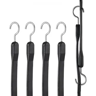 VEVOR 4-teiliges flaches Spannseil, 20 mm robuste Spanngurte mit S-Haken aus Stahl, 101,6 cm langes elastisches Spannseil für Fracht, Planen, LKWs und Zelte, schwarz VEVOR 4-teiliges flaches Spannseil, 20 mm robuste Spanngurte mit S-Haken aus Stahl, 101,6 cm langes elastisches Spannseil für Fracht, Planen, LKWs und Zelte, schwarz