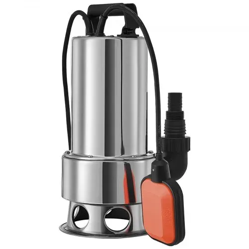 VEVOR Tauchwasserpumpe, 1300 W, 20000 l/h, mit 10 m Kabel und automatischem Schwimmerschalter, Edelstahl und Gusseisen für schmutzige oder saubere, leere Gartenteiche, Schwimmbäder, Whirlpools – Bild 10