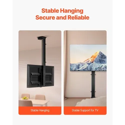 VEVOR Motorisierte TV Wandhalterung Halterung für 813 bis 1397 mm Fernseher, elektrischer Verstellbarer herunterklappbarer Ständer mit max. VESA 60 x 40 cm, passend für Fernseher bis zu 54 kg – Bild 3