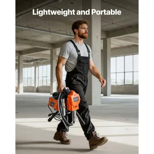 VEVOR Airless-Farbspritzgerät Sprühgerät 1500 W 3300 psi, 2,65 L/min Farbsprühsystem mit Reinigungsbürste & Schlauch & Verlängerungsstange & Düsen, Farbsprühgerät für Wohnungen, Gebäude – Bild 6