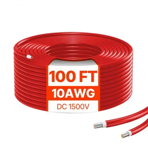 VEVOR 30,48m Solarkabel, Solarpanel-Verlängerungskabel, 10AWG Kabel, IP67 wasserdichtes PV-Kabel für Solarmodule zu Hause, -40 bis 105℃, auf Schiffen und in Wohnmobilen, rot – Bild 9