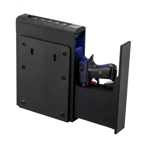 VEVOR Waffentresor Pistolentresor mit Fingerabdruck/Passwort(Fünfstellig)/Schlüssel, Waffensafe Waffenkofferbox mit Beleuchtung für 1 Pistole & Magazin, 23 x 7 x 32 cm Waffenbox für Nachttisch VEVOR Waffentresor Pistolentresor mit Fingerabdruck/Passwort(Fünfstellig)/Schlüssel, Waffensafe Waffenkofferbox mit Beleuchtung für 1 Pistole & Magazin, 23 x 7 x 32 cm Waffenbox für Nachttisch