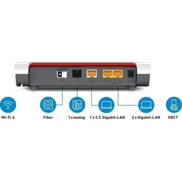 Box FRITZ! 5530 WLAN-Router Gigabit Ethernet Dual-Band (2,4 GHz/5 GHz) Weiß – Bild 3