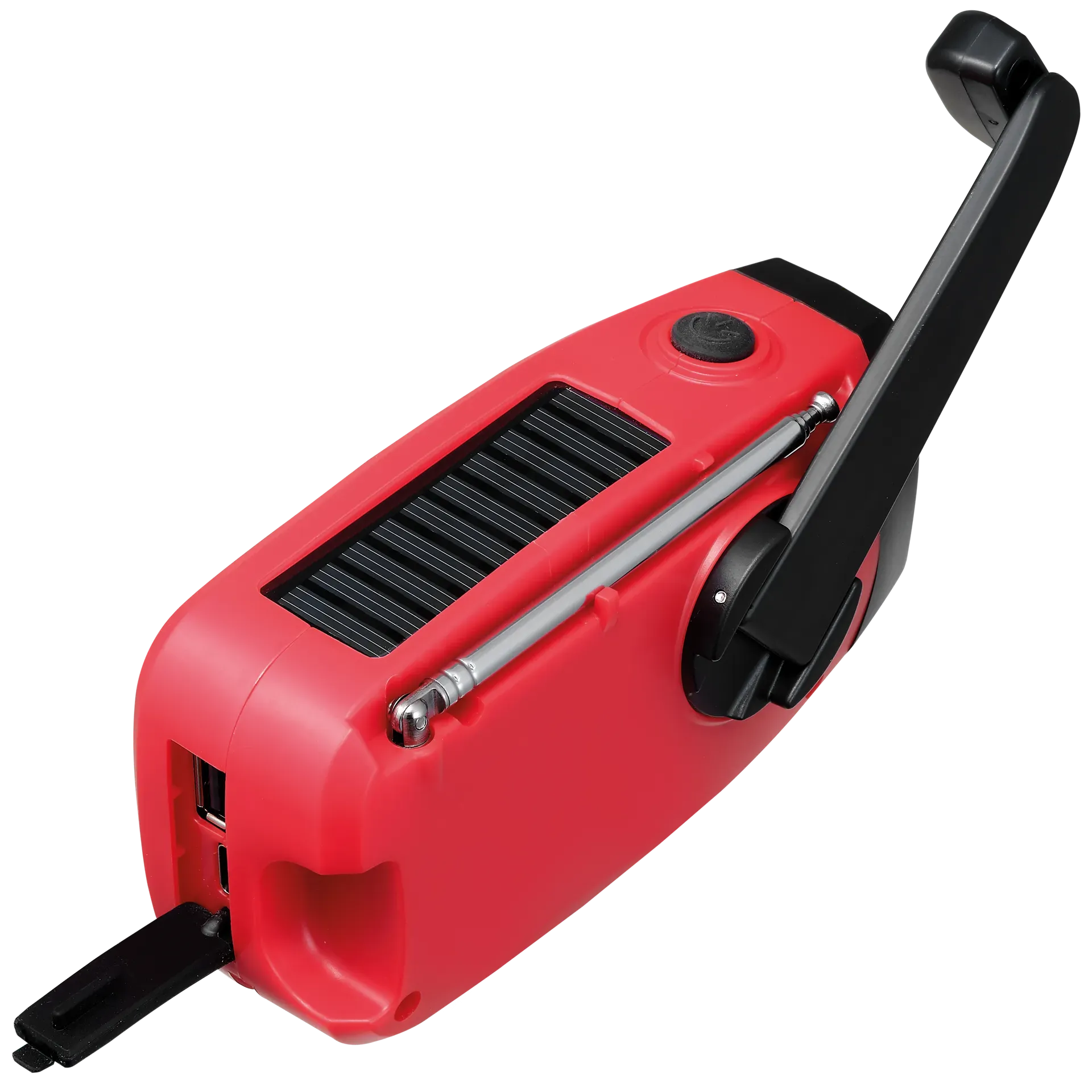 Notfall-Solarradio ''NFS-2005'' Kurbel, Akku, USB, Taschenlampe, Powerbank – Bild 4