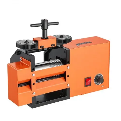 VEVOR Elektrisches Schmuckwalzwerk 3-in-1 Walzwerk Flach Vierkant Halbrund, Werkzeug für DIY-Schmuckhersteller, Einstellbare Dicke 0,03–7 mm, zum Pressen von Duktilen Metallen wie Gold Silber Kupfer – Bild 10