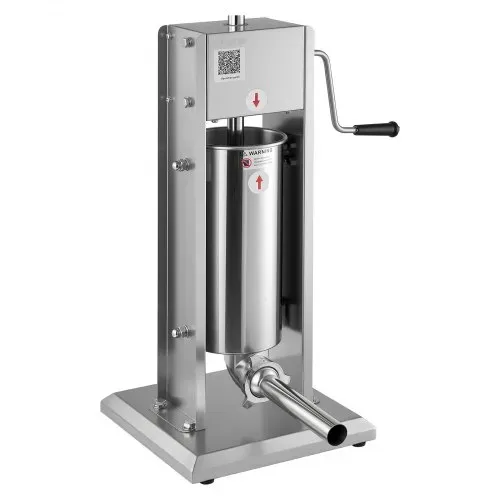 VEVOR manueller Wurstfüller 5 L vertikale Wurstfüllmaschine Fleischfüller mit 2 Geschwindigkeiten (schnell / langsam), Hochleistungsfüller aus Edelstahl mit 5 Wurstfüllrohren, Fleischfüllen – Bild 10