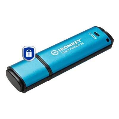 Kingston Technology IronKey 512GB Vault Privacy 50 AES-256 verschlüsselter, FIPS 197 – Bild 2