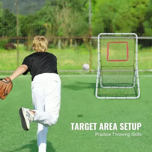 VEVOR Baseball- und Softball-Rebounder-Netz, 3,5 x 6 Fuß PitchBack Baseball Pitching Nest, Softball Pitchback-Netz, Fielding-Trainer, Bounce-Back-Netz für Fielding-/Wurfübungen, 5 einstellbare Winkel – Bild 3