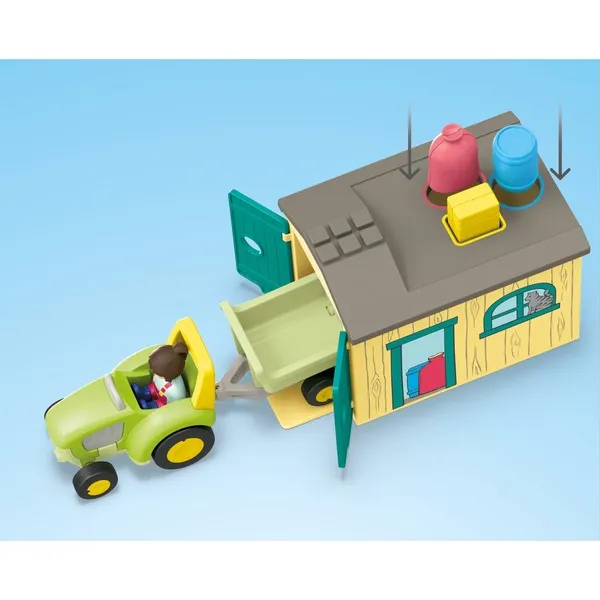 71656 Junior: Bauernhof-Abenteuer mit Traktor, Anhänger und tierischen Freunden, Konstruktionsspielzeug – Bild 5