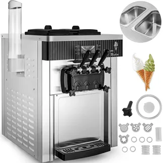 VEVOR Speiseeisbereiter Weiß Eismaschine 2200 W, 2 x 6 L Desktop Maschine Ice Cream Maker 220 V Speiseeisbereiter mit Eikegel Eierablage Edelstahl Maschine VEVOR Speiseeisbereiter Weiß Eismaschine 2200 W, 2 x 6 L Desktop Maschine Ice Cream Maker 220 V Speiseeisbereiter mit Eikegel Eierablage Edelstahl Maschine