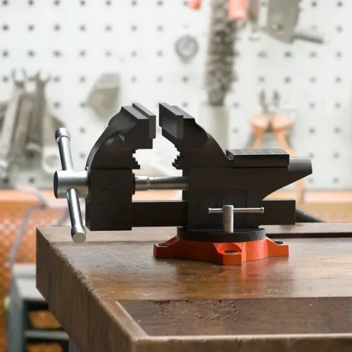 VEVOR 11,5cm Schraubstock 240° Drehbar Sphäroguss Werkbankschraubstock 1,5-4,5cm Rohrspanndurchmesser Schraubstock 8,5 cm Backenöffnung Parallelschraubstock Ideal zum Schärfen Schleifen Schneiden usw. – Bild 7