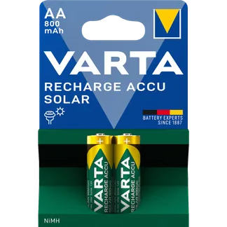 Mignon-Akku VARTA “Solar“, Ni-MH, 800mA, Typ AA, HR06, 2er-Blister Mignon-Akku VARTA “Solar“, Ni-MH, 800mA, Typ AA, HR06, 2er-Blister