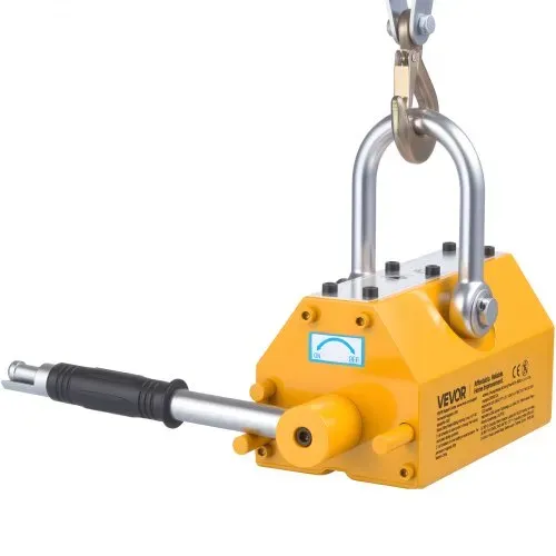VEVOR Lasthebemagnet Permanentmagnetheber 600 kg Zugkraft Hebemagnet mit Entriegelungsgriff & Stahlhaken, verwendet in Werkstattkränen und Hebezeugen, zum Heben von Stahlplatten, Brettern – Bild 10