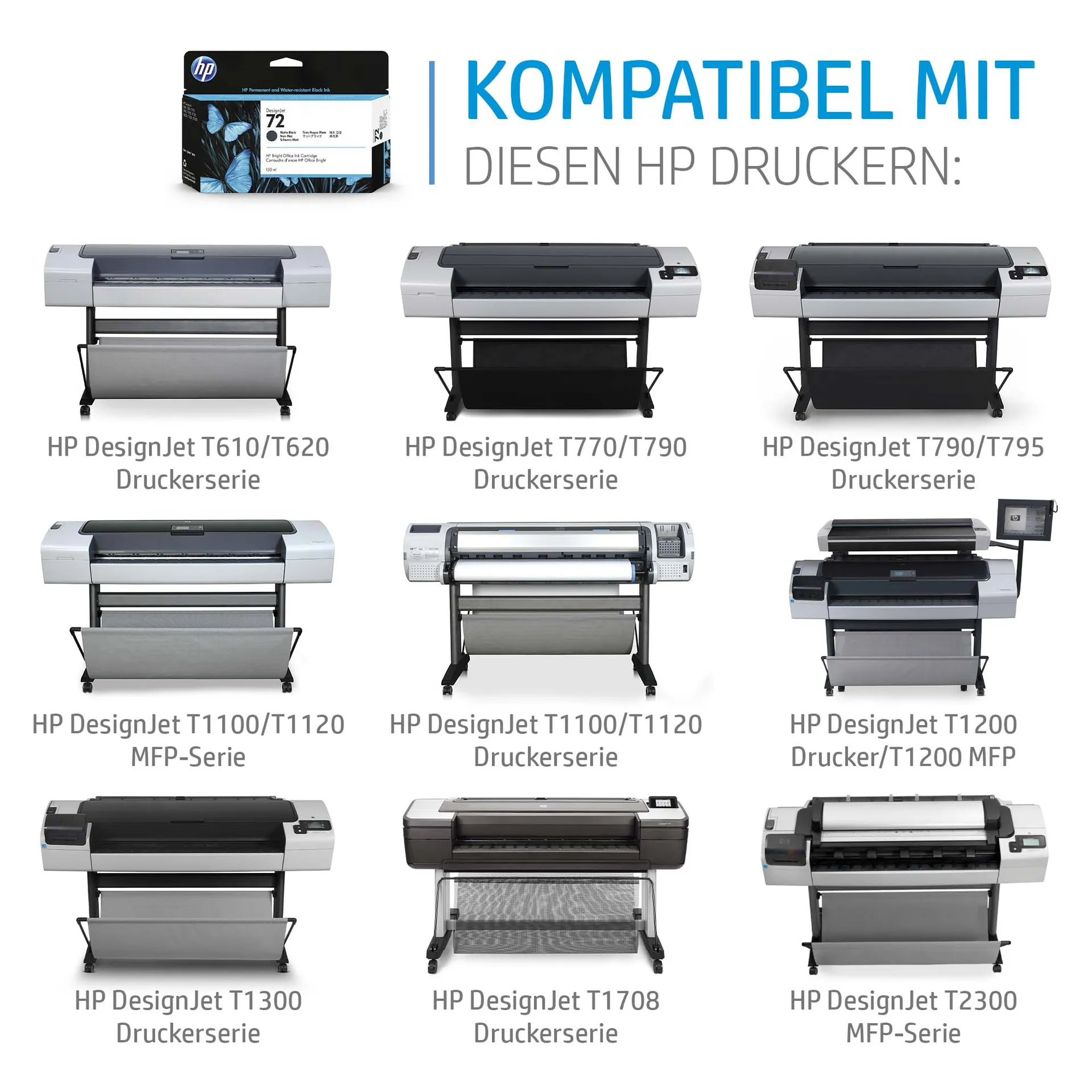 HP 72 Gelb DesignJet Druckerpatrone, 130 ml – Bild 2