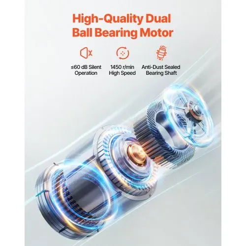 VEVOR Industrieller Standventilator, 560 mm Ventilator mit 115-147 cm einstellbarer Höhe, Bodenventilatoren mit 3 einstellbaren Geschwindigkeiten, Windmaschine für Wohnzimmer, Zuhause, Büro, Schwarz VEVOR Industrieller Standventilator, 560 mm Ventilator mit 115-147 cm einstellbarer Höhe, Bodenventilatoren mit 3 einstellbaren Geschwindigkeiten, Windmaschine für Wohnzimmer, Zuhause, Büro, Schwarz