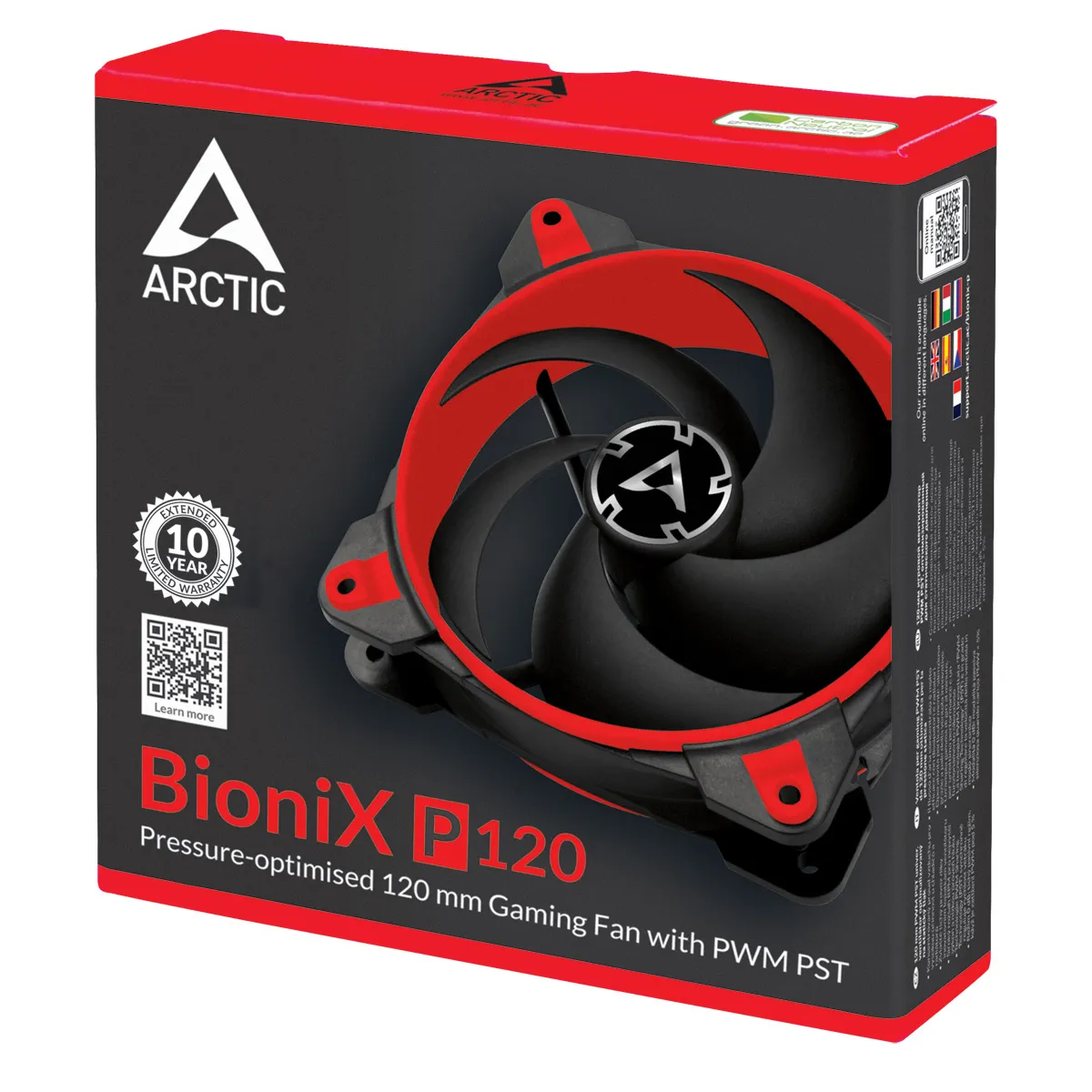 ARCTIC BioniX P120 (Rot) – 120 mm PWM PST Gaming Lüfter optimiert für statischen Druck – Bild 6