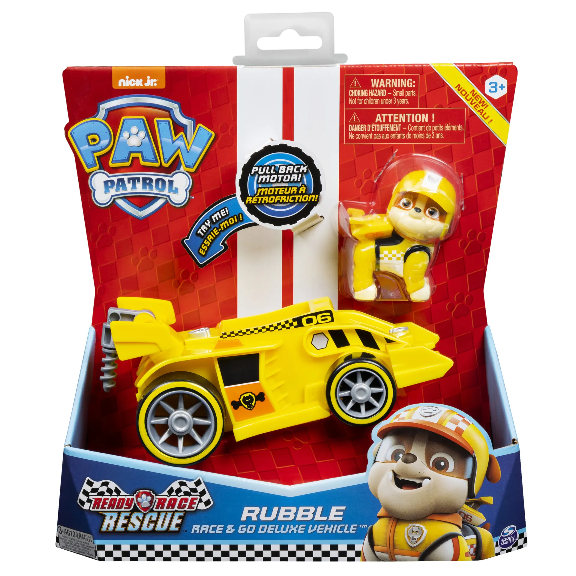 PAW Patrol - Rubbles Race & Go Deluxe Basis Fahrzeug mit Figur (Ready, Race, Rescue) – Bild 2