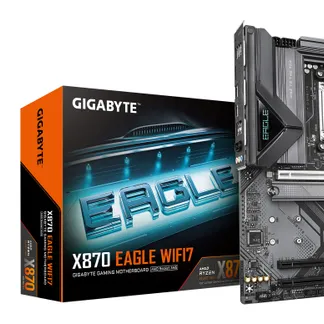 GIGABYTE X870 EAGLE WIFI7 Mainboard – Unterstützt AMD Ryzen 9000 CPUs, 14+2+2 Phasen VRM, bis zu 8000MHz DDR5 (OC), 1xPCIe 5.0 + 2xPCIe 4.0, Wi-Fi 7, 2.5GbE LAN, USB 4 GIGABYTE X870 EAGLE WIFI7 Mainboard – Unterstützt AMD Ryzen 9000 CPUs, 14+2+2 Phasen VRM, bis zu 8000MHz DDR5 (OC), 1xPCIe 5.0 + 2xPCIe 4.0, Wi-Fi 7, 2.5GbE LAN, USB 4