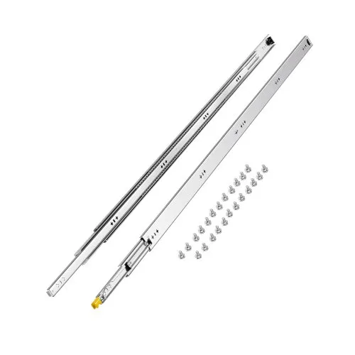 VEVOR Schubladenführung mit Vollauszug, 1 Paar, abschließbare Teleskopschienen, 1500 mm, Schubladenschiene Tragkraft 113,4 kg, seitlich montierte Gleitschiene mit Kugellager und Verriegelung VEVOR Schubladenführung mit Vollauszug, 1 Paar, abschließbare Teleskopschienen, 1500 mm, Schubladenschiene Tragkraft 113,4 kg, seitlich montierte Gleitschiene mit Kugellager und Verriegelung