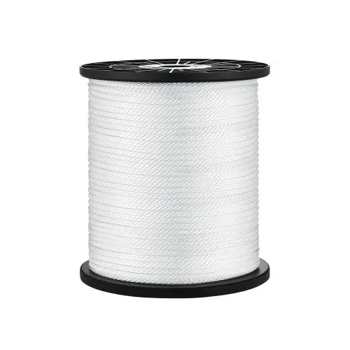 VEVOR Polyesterseil 6,4 mm x 152 m Massiv Geflochtenes Universalseil Weiß, UV-beständiges Allzweckseil für Festmacher Zeltaufbau Camping & Heimgebrauch, 522 kg Bruchlast, 12 Stränge, mit Seilspule – Bild 8