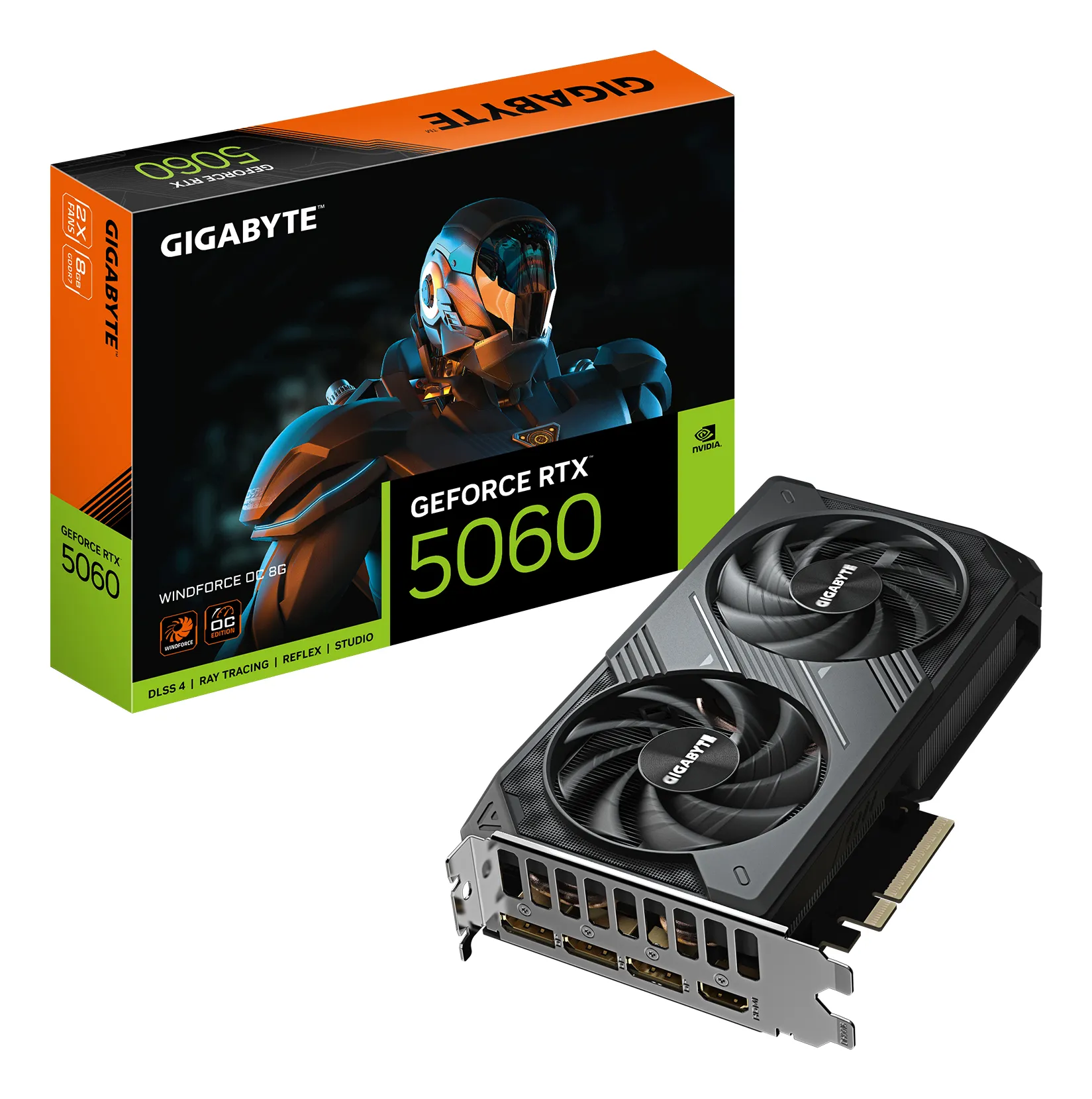 GIGABYTE GeForce RTX 5060 WINDFORCE OC 8G Grafikkarte – 8GB GDDR7, 128bit, PCI-E 5.0, 2512 MHz Kerntakt, 3 x DisplayPort, 1 x HDMI, GV-N5060WF2OC-8GD GIGABYTE GeForce RTX 5060 WINDFORCE OC 8G Grafikkarte – 8GB GDDR7, 128bit, PCI-E 5.0, 2512 MHz Kerntakt, 3 x DisplayPort, 1 x HDMI, GV-N5060WF2OC-8GD