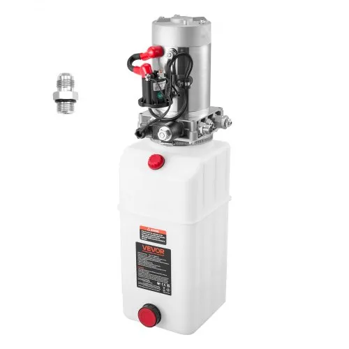 VEVOR 6 Qt Hydraulikaggregat doppeltwirkende Kippanhängerpumpe, maximaler Öffnungsdruck 22 MPa und Fördermenge 3,4 L/min, 12 V DC Hydraulikpumpe mit Metallbehälter für Kippanhänger Weiß VEVOR 6 Qt Hydraulikaggregat doppeltwirkende Kippanhängerpumpe, maximaler Öffnungsdruck 22 MPa und Fördermenge 3,4 L/min, 12 V DC Hydraulikpumpe mit Metallbehälter für Kippanhänger Weiß