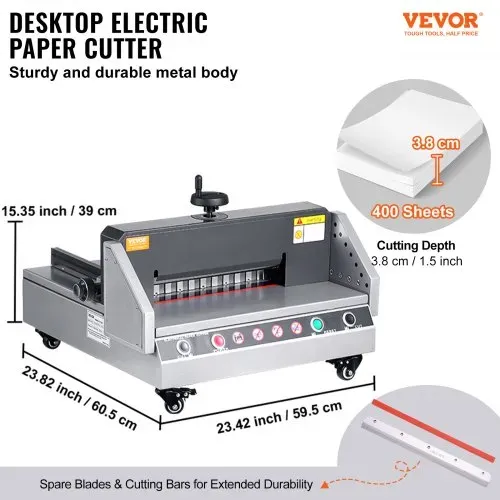 VEVOR elektrischer Papierschneider (330,2 mm Schnittbreite / 4 cm Schnittstärke), Desktop-Papierschneidemaschine mit Tastensteuerung, Papierschneider für Büro Schule Druckerei, Papier Schneiden VEVOR elektrischer Papierschneider (330,2 mm Schnittbreite / 4 cm Schnittstärke), Desktop-Papierschneidemaschine mit Tastensteuerung, Papierschneider für Büro Schule Druckerei, Papier Schneiden