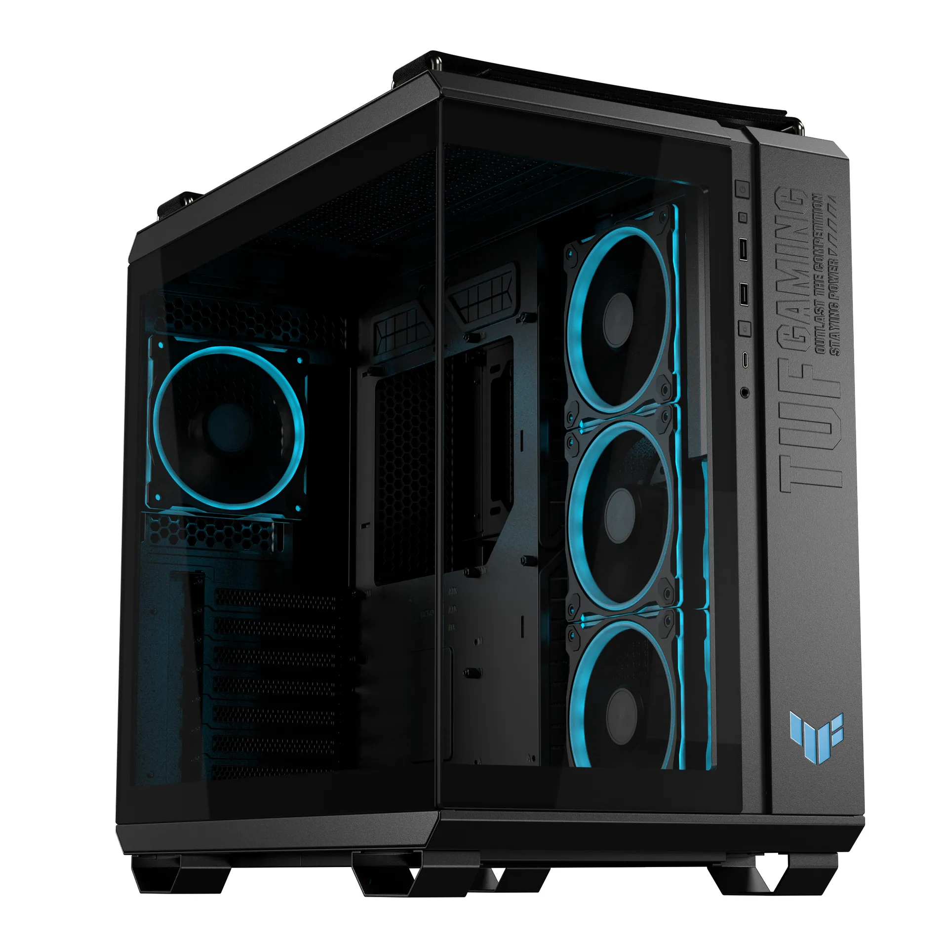 ASUS TUF GAMING GT502 Horizon TG ARGB Black Midi Tower Schwarz ASUS TUF GAMING GT502 Horizon TG ARGB Black Midi Tower Schwarz
