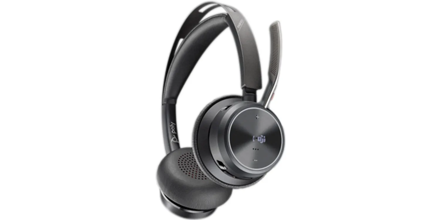 HP Poly Voyager Focus 2 USB-C-C-Headset, für Microsoft Teams zertifiziert, + USB-C/A-Adapter +Ladestation – Bild 6