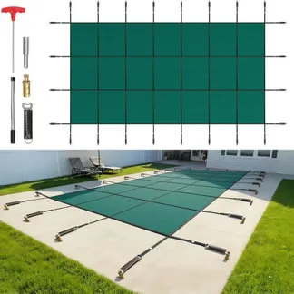 VEVOR Rechteckige Schwimmbadabdeckung 4,87X9,75M Grün Winter Outdoor geeignet für alle Arten von Pools wie Haus, Garten, Hotel, Technik, um Ihren Pool besser zu schützen. VEVOR Rechteckige Schwimmbadabdeckung 4,87X9,75M Grün Winter Outdoor geeignet für alle Arten von Pools wie Haus, Garten, Hotel, Technik, um Ihren Pool besser zu schützen.
