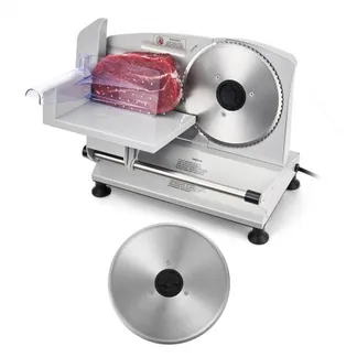 VEVOR Allesschneider Fleischschneider 150 W elektrische Aufschnittmaschine mit 17 cm Klinge, Fleischschneidemaschine mit 0–15 mm einstellbarer Dicke, für gefrorenes Fleisch Schinken Prime Steak VEVOR Allesschneider Fleischschneider 150 W elektrische Aufschnittmaschine mit 17 cm Klinge, Fleischschneidemaschine mit 0–15 mm einstellbarer Dicke, für gefrorenes Fleisch Schinken Prime Steak