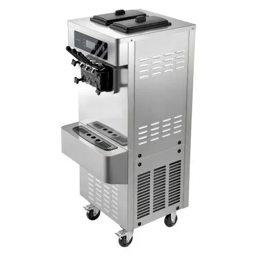 VEVOR Freistehende Softeismaschine 20-28 L/h, Speiseeisbereiter 2200 W, Gewerbliche Eiscrememaschine mit 3 Aromen & 2 x 6-Liter-Behältern & Vorkühlung & Warnfunktion bei Niedrigem Mischungsstand – Bild 10
