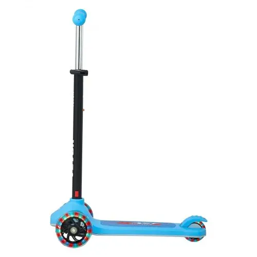 VEVOR Scooter (3 Räder) ab 3 Jahren, Cityroller Kinderroller mit leuchtenden Rädern & höhenverstellbarem Lenker & rutschfestem Deck & leichtem Aluminiumrahmen, Tretroller bis zu 75 kg, Blau – Bild 8