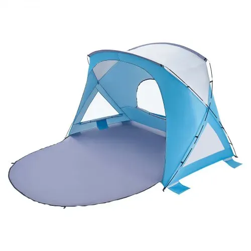 VEVOR Strandmuschel Sonnenschutz für 6 Personen, UPF 50+ Schutz, Tragbares Strandzelt mit Tragetasche & Bodenverankerungen, Stabiler Strandsonnenschirm für Camping Angeln Picknick, Sonnenzelt – Bild 10