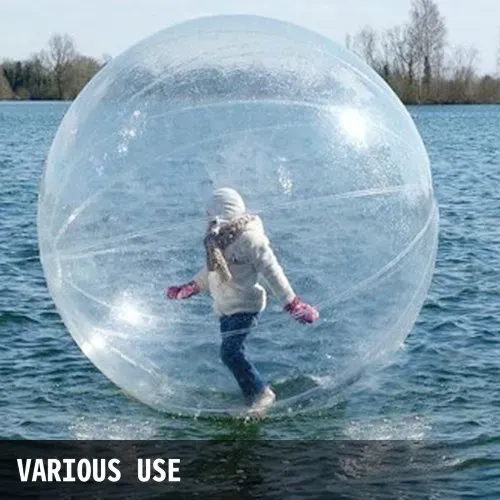VEVOR 2 m Wasser Walking Ball Tragfähigkeit 180 kg, Aufblasbar Bumper Ball Wasserlaufball 55,5 x 40 x 40 cm, Stoßblasenkugeln Walk On Water mit Reparatursatz Kinder Erwachsene Spielzeug Wasser Spiel – Bild 6