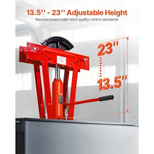VEVOR Rohrbiegemaschine hydraulisch, 12 Tonnen Rohrbieger mit 6 Matrizen (1/2, 3/4, 1, 1-1/4, 1-1/2, 2 Zoll), 90 - 180° Rohrbiegegerät mit verstellbaren Rollen zum Biegen verschiedener Metallarten – Bild 4