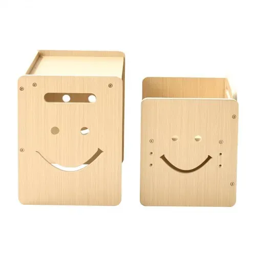 VEVOR Montessori-Tisch- & Stuhlset, Holz, Kindersitzgruppe für Kleinkinder von 1-5 Jahren, Tritthocker mit Whiteboard & 3-Fach Höhenverstellbar, zum Essen, Zeichnen, Lesen & Spielen – Bild 8
