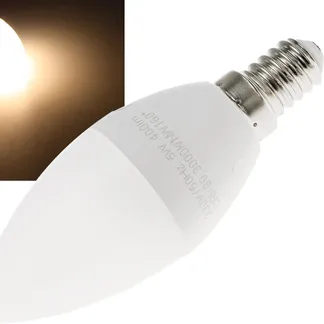 LED Kerzenlampe E14 „K50“ warmweiß 3000k, 400lm, 230V/5W LED Kerzenlampe E14 „K50“ warmweiß 3000k, 400lm, 230V/5W