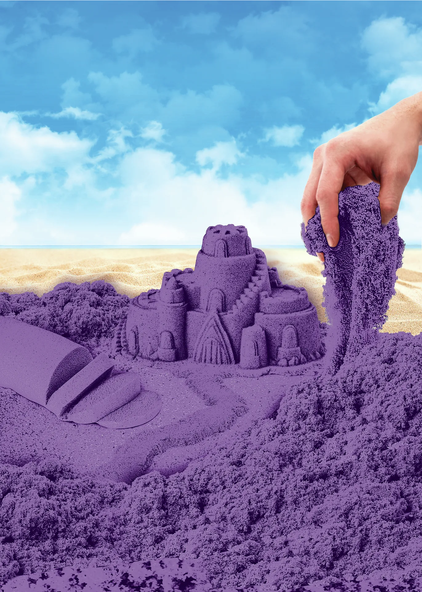 Kinetic Sand - Lilafarbener Sand im Beutel, 907 g, original magischer Sand aus Schweden für Indoor-Sandspiel, für Kinder ab 3 Jahren, fördert Feinmotorik, wiederverschließbar – Bild 5