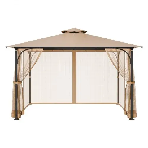 VEVOR Moskitonetz für Pavillon, Mückennetz passend für 304,8x365,8x213,4 cm große Pavillons, Insektennetz, 4-teiliger Seitenwand-Pavillonvorhang, mit Doppelreißverschluss (nur Netz) – Bild 9