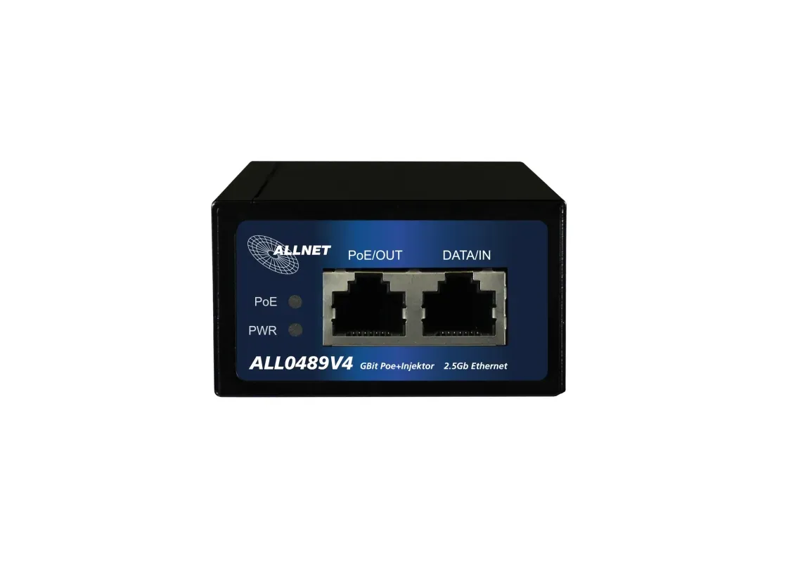 ALLNET PoE Injektor Gigabit / PoE & PoE+ (15,4W/30W)/ 2,5 Gbit/ Metallgehäuse / "ALL0489v4" – Bild 2