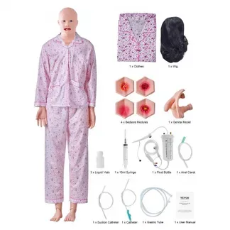 VEVOR Unisex Krankenpflege Übungspuppe Multifunktional Patientenversorgungssimulator 1750 x 440 x 230 mm, Multifunktionale Pflege Ausbildung Pflege-Trainingspuppe Gleichmäßige Skalenformen Übungspuppe VEVOR Unisex Krankenpflege Übungspuppe Multifunktional Patientenversorgungssimulator 1750 x 440 x 230 mm, Multifunktionale Pflege Ausbildung Pflege-Trainingspuppe Gleichmäßige Skalenformen Übungspuppe