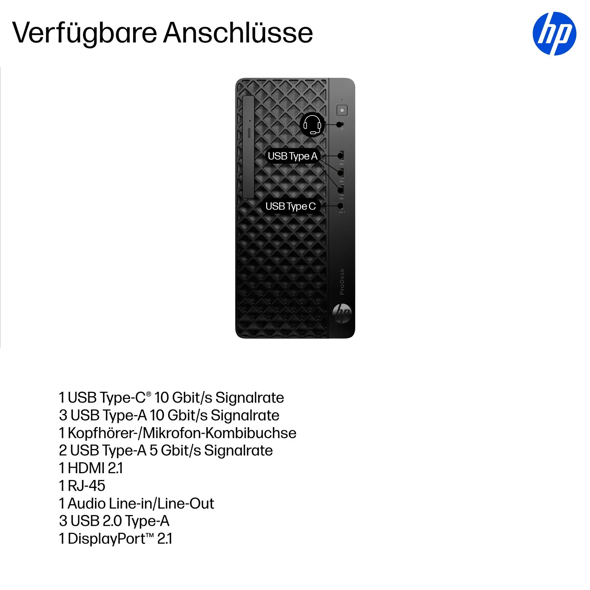 HP ProDesk 4 G1i AI PC Intel Core Ultra 7 265 16 GB DDR5-SDRAM 512 GB SSD Windows 11 Pro Tower Schwarz – Bild 4