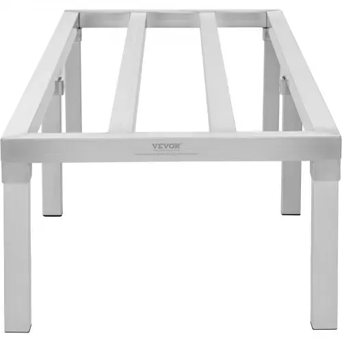 VEVOR Aluminium-Stauregal, 60 x 20 Zoll großes kommerzielles Bodenregal für Lebensmittel, 12 Zoll über dem Boden, 1800 lbs Tragkraft, komplett verschweißtes Aluminium-Lagerregal, zur Lagerung in Restaurants, Küchen, Garagen und Fahrzeugen – Bild 8