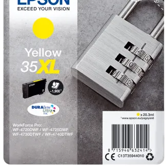 Epson Padlock Singlepack Yellow 35XL DURABrite Ultra Ink Epson Padlock Singlepack Yellow 35XL DURABrite Ultra Ink