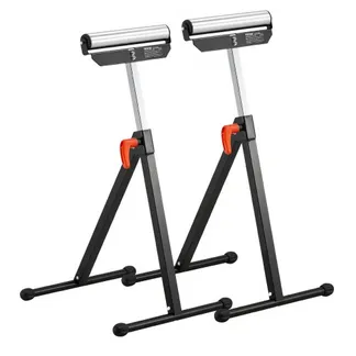 VEVOR 2er-Set Rollenbock, 61 kg Tragkraft, höhenverstellbar 68-108 cm,kappbarer Rollenständer mit 292,1 mm poliertem Stahlrollenkopf, Arbeitsbock für Tischkreissägen-Auslauf, Verlängerungsstütze VEVOR 2er-Set Rollenbock, 61 kg Tragkraft, höhenverstellbar 68-108 cm,kappbarer Rollenständer mit 292,1 mm poliertem Stahlrollenkopf, Arbeitsbock für Tischkreissägen-Auslauf, Verlängerungsstütze
